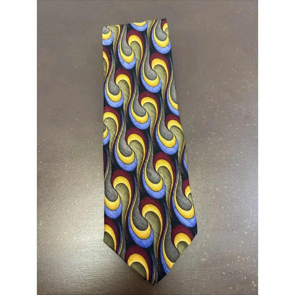Cocktail Collection Men’s Silk Neck Tie Brandy As Seen Under Microscope 4”x 58”